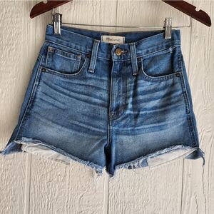 Madewell high rise denim short shorts